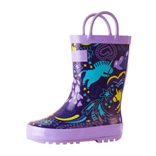 Hot Sales Horse Picture Unisexe Boots de pluie imperméable non-glissement pour les enfants